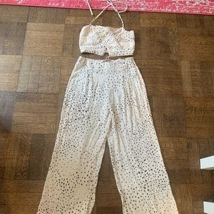 nude and black matching set